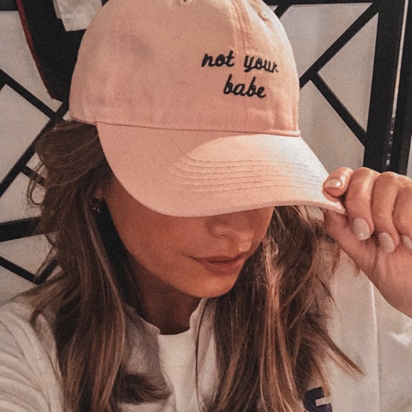a'gaci Accessories - SOLD Not your babe pink dad hat
